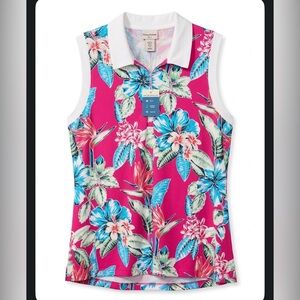 Tommy Bahama Pink Floral Sleeveless Blouse